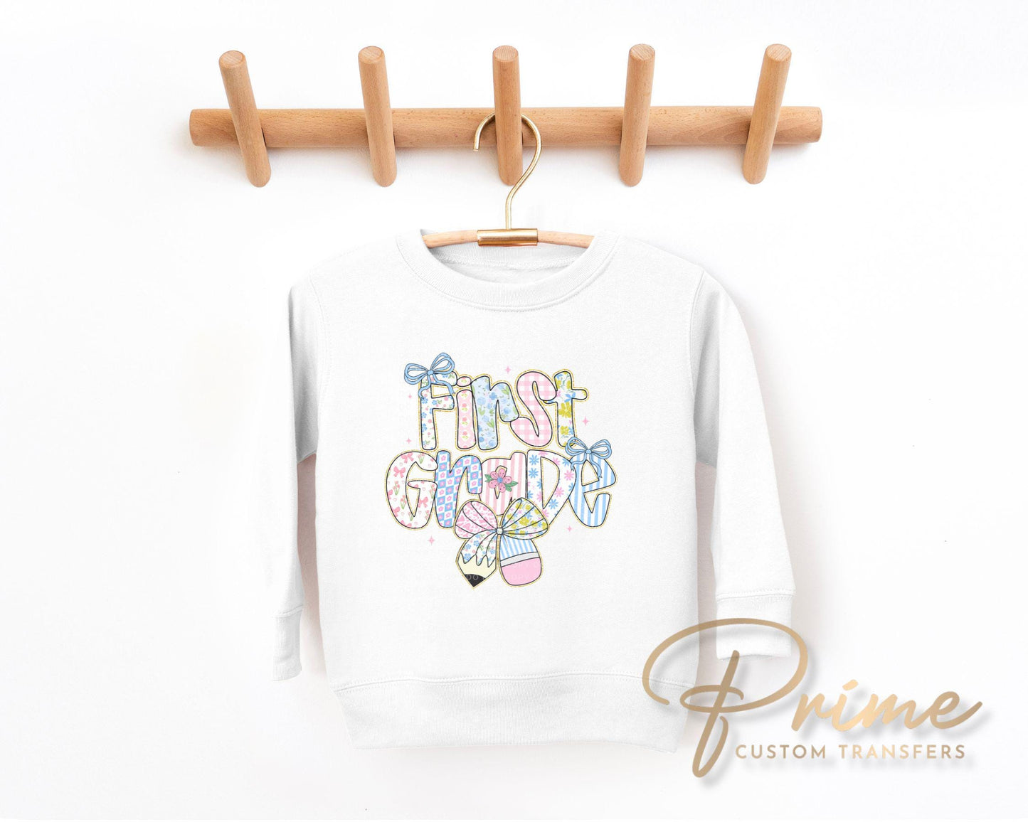 Coquette First Day of School DTF Transfer, Ready to Press, T-shirt Transfer, Heat Transfer, Direct to Film, Back to School, Girly, Preppy