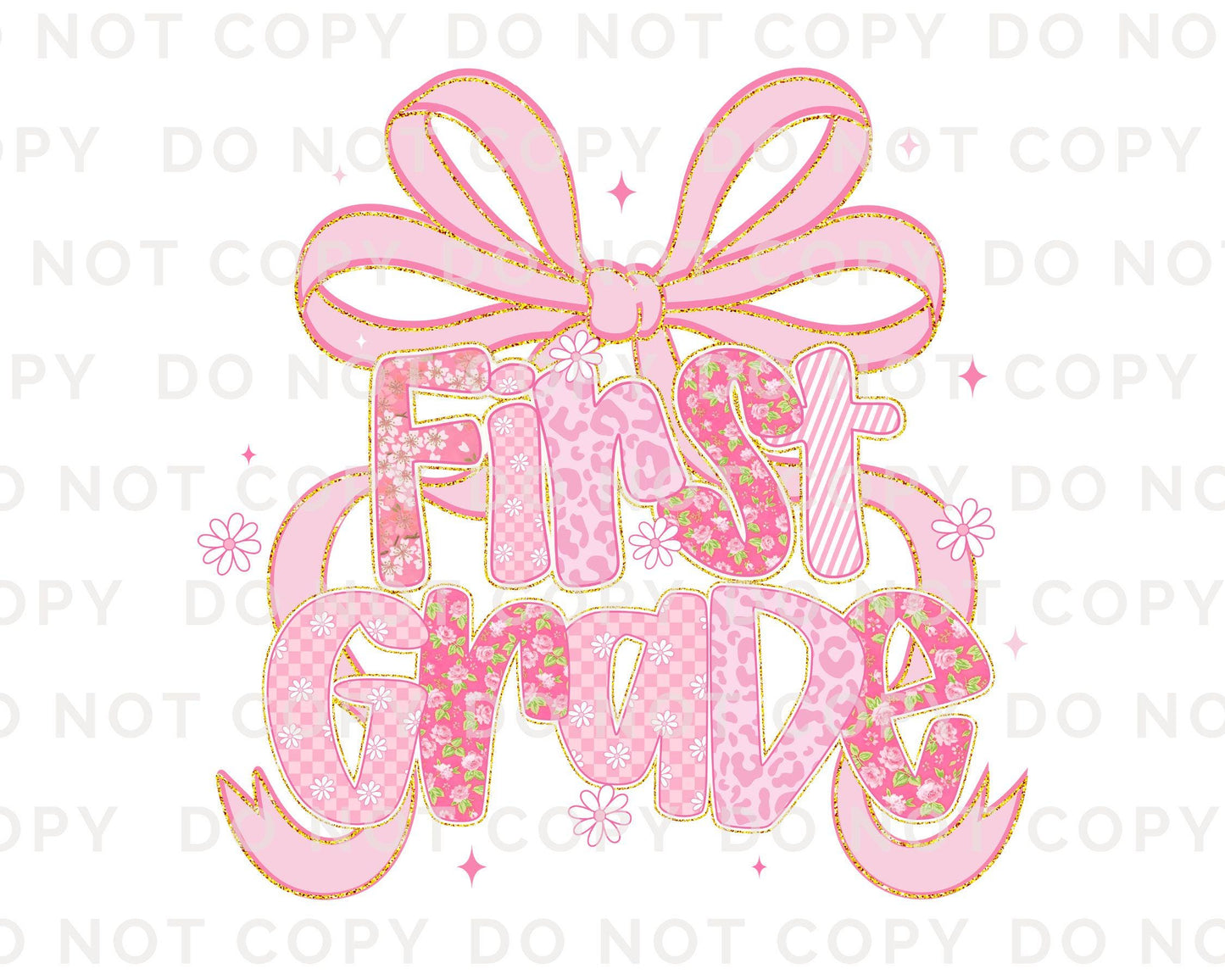 Coquette First Day of School DTF Transfer, Ready to Press, T-shirt Transfer, Heat Transfer, Direct to Film, Back to School, Girly, Preppy