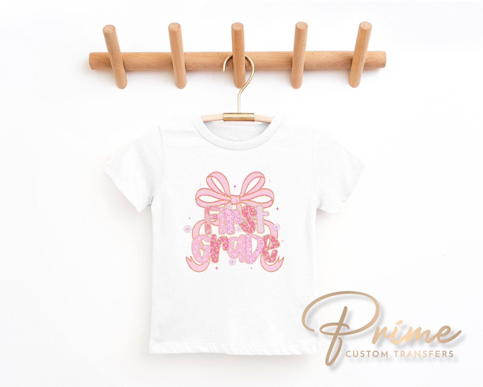 Coquette First Day of School DTF Transfer, Ready to Press, T-shirt Transfer, Heat Transfer, Direct to Film, Back to School, Girly, Preppy