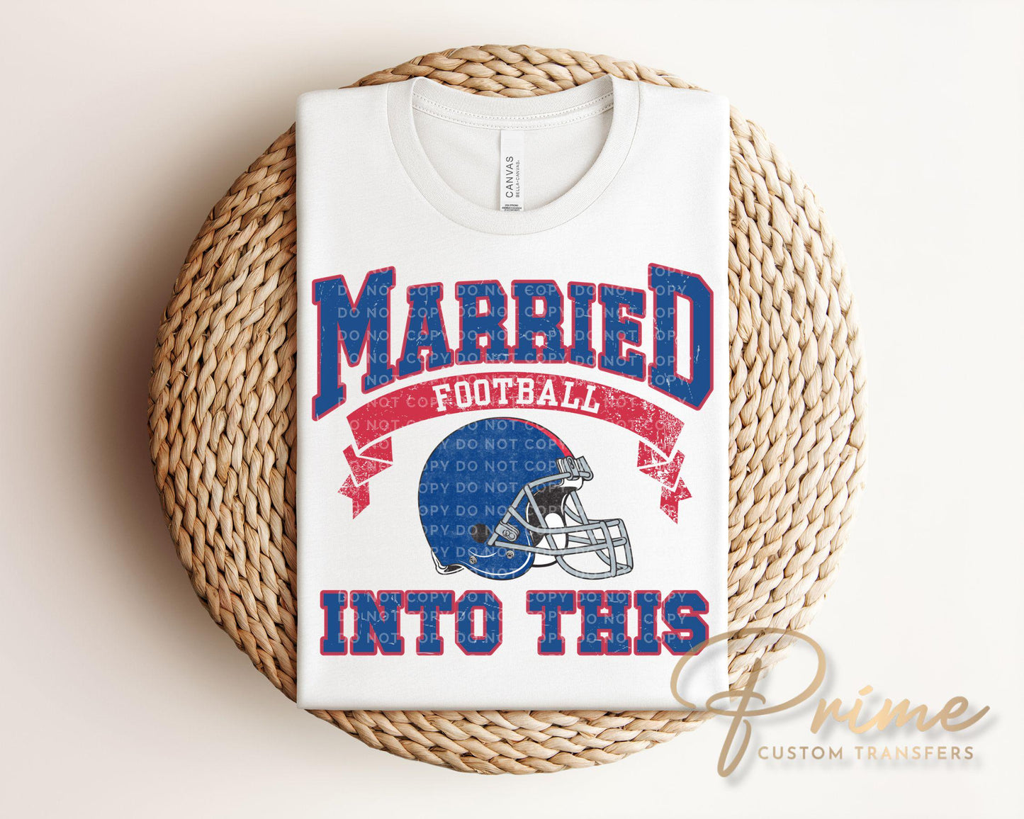 New York Football DTF Transfers, Ready to Press, T-shirt Transfers, Heat Transfer, Direct to Film, Sports, Wife Matching, Married Into This