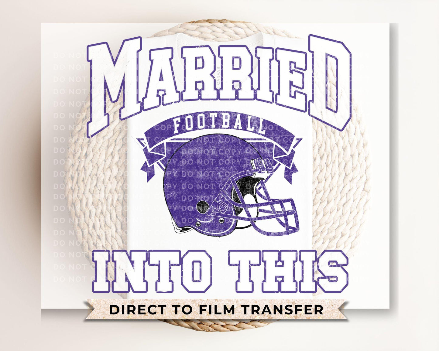 Minnesota Football DTF Transfer, Ready to Press, T-shirt Transfer, Heat Transfer, Direct to Film, Husband and Wife, Married Into This