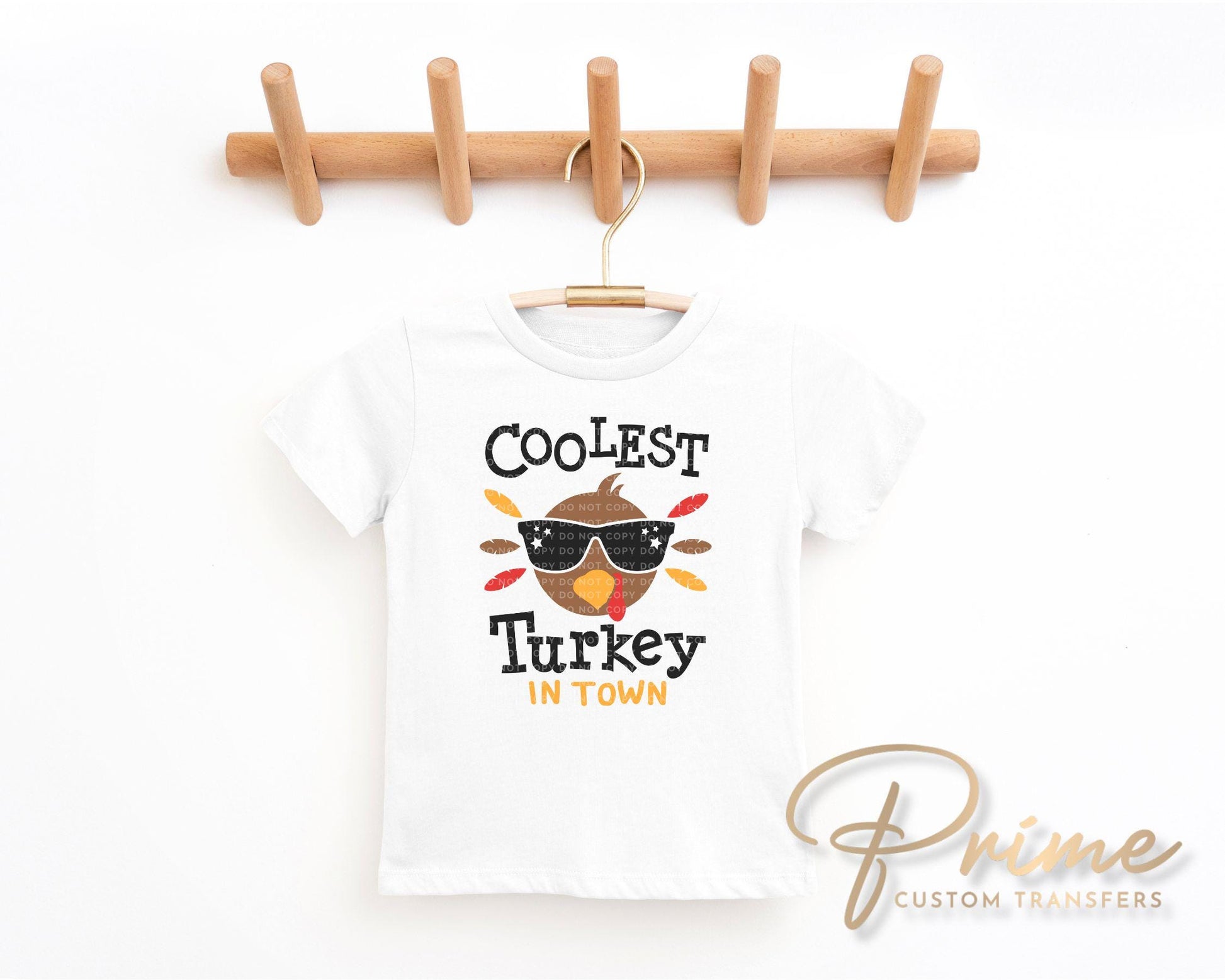 Thanksgiving DTF, Ready to Press, DIY T-shirt, Heat Transfer, Direct to Film, Fall, Autumn, Holiday, Family, Boy Shirt, The Coolest Turkey