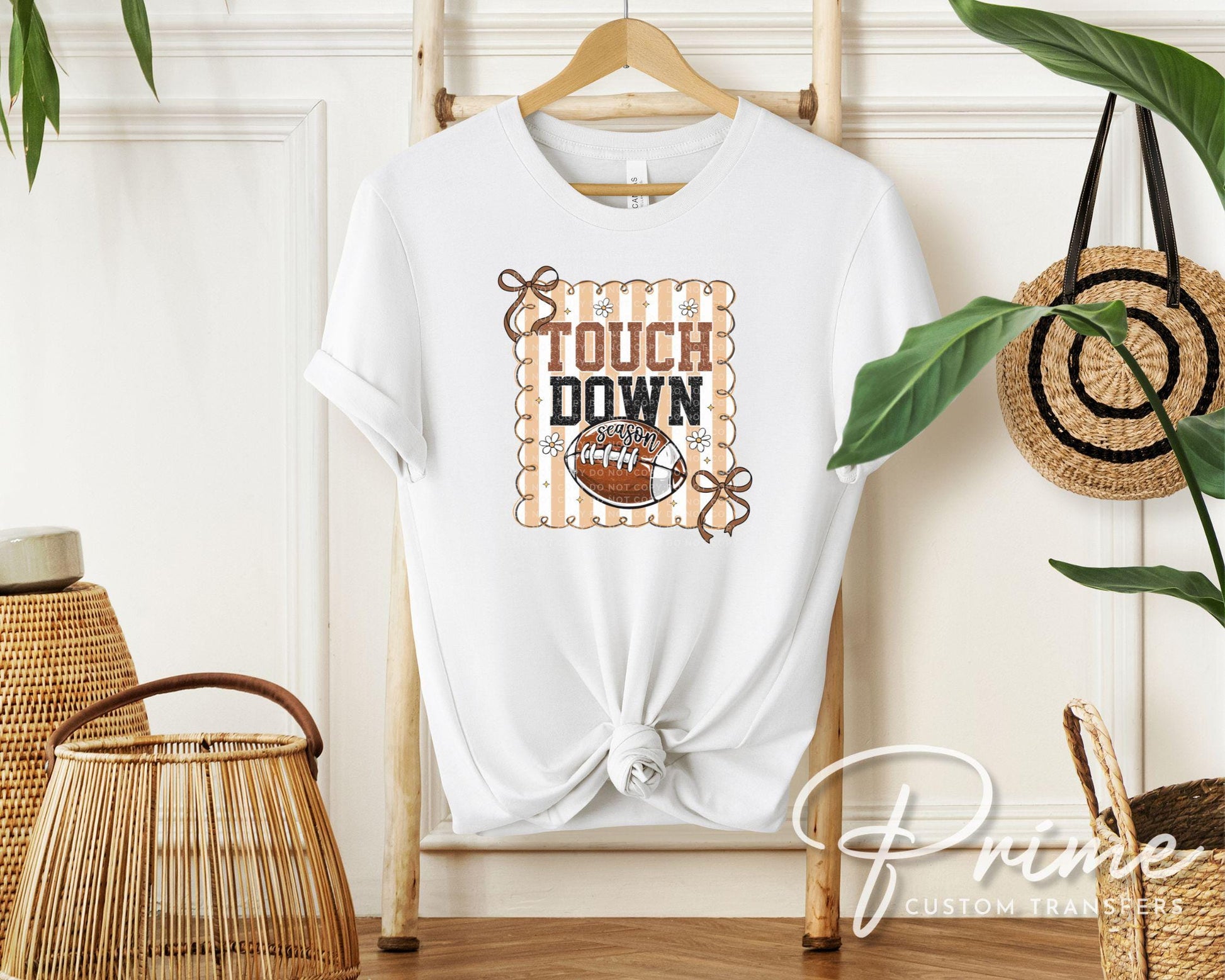 Football Coquette DTF Transfers, Ready to Press, T-shirt Transfers, Heat Transfer, Direct to Film, Game Day, Fall, Bows, Touch Down, Preppy