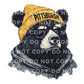 Pittsburgh Football DTF Transfers, Ready to Press, T-shirt Transfers, Heat Transfer, Direct to Film, Sports Fan Apparel, Bear Animal Mascot