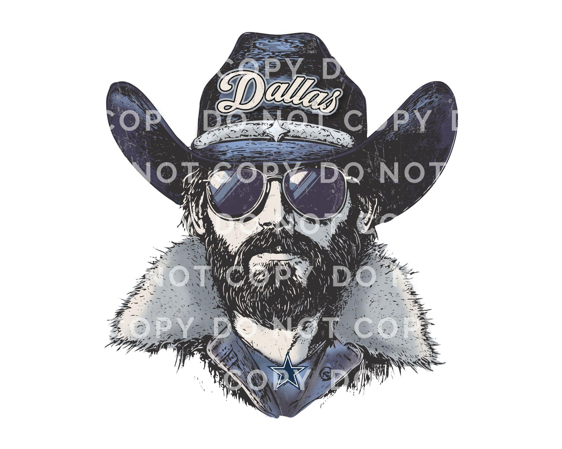 Dallas Football DTF Transfer, Ready to Press, T-shirt Transfer, Heat Transfer, Direct to Film, Sports Fan Apparel, Game Day, Football Mascot