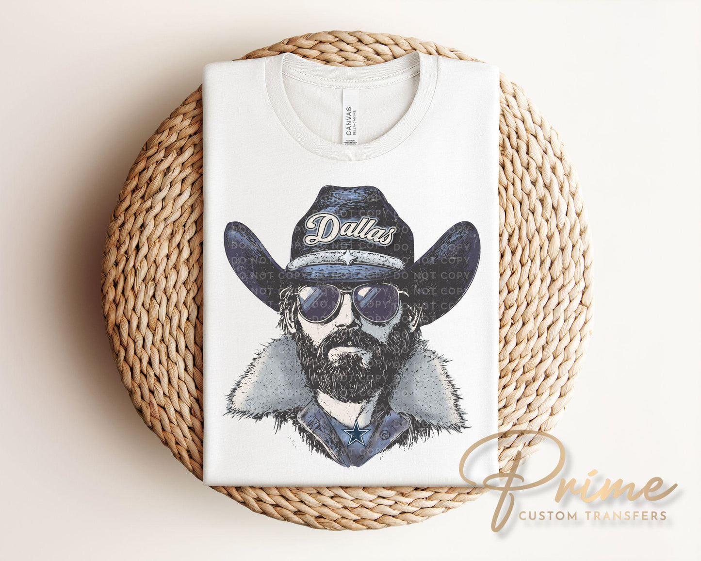 Dallas Football DTF Transfer, Ready to Press, T-shirt Transfer, Heat Transfer, Direct to Film, Sports Fan Apparel, Game Day, Football Mascot