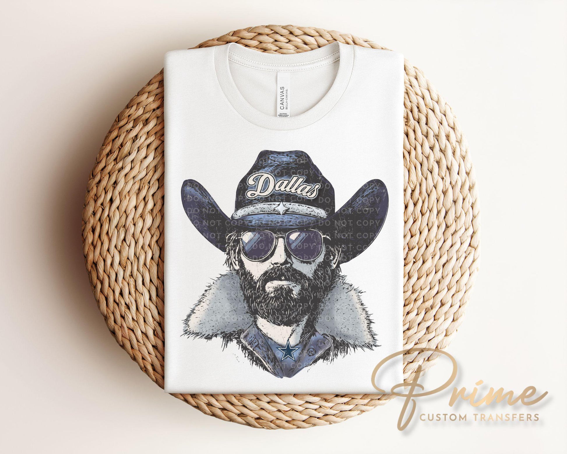 Dallas Football DTF Transfer, Ready to Press, T-shirt Transfer, Heat Transfer, Direct to Film, Sports Fan Apparel, Game Day, Football Mascot