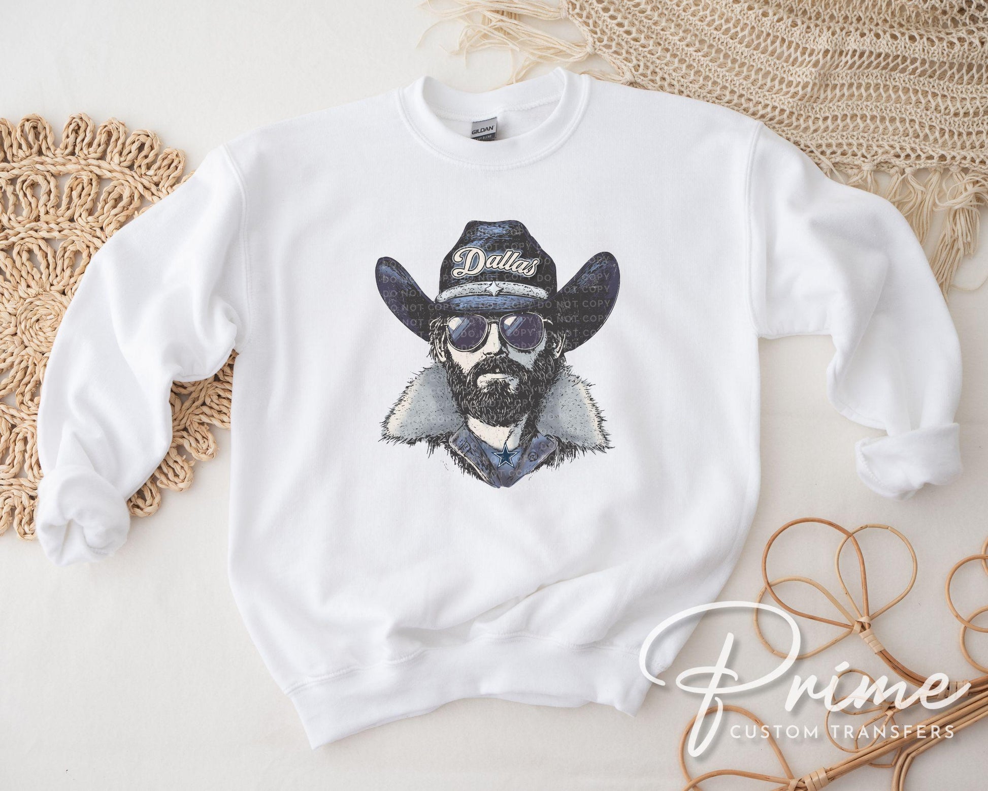 Dallas Football DTF Transfer, Ready to Press, T-shirt Transfer, Heat Transfer, Direct to Film, Sports Fan Apparel, Game Day, Football Mascot