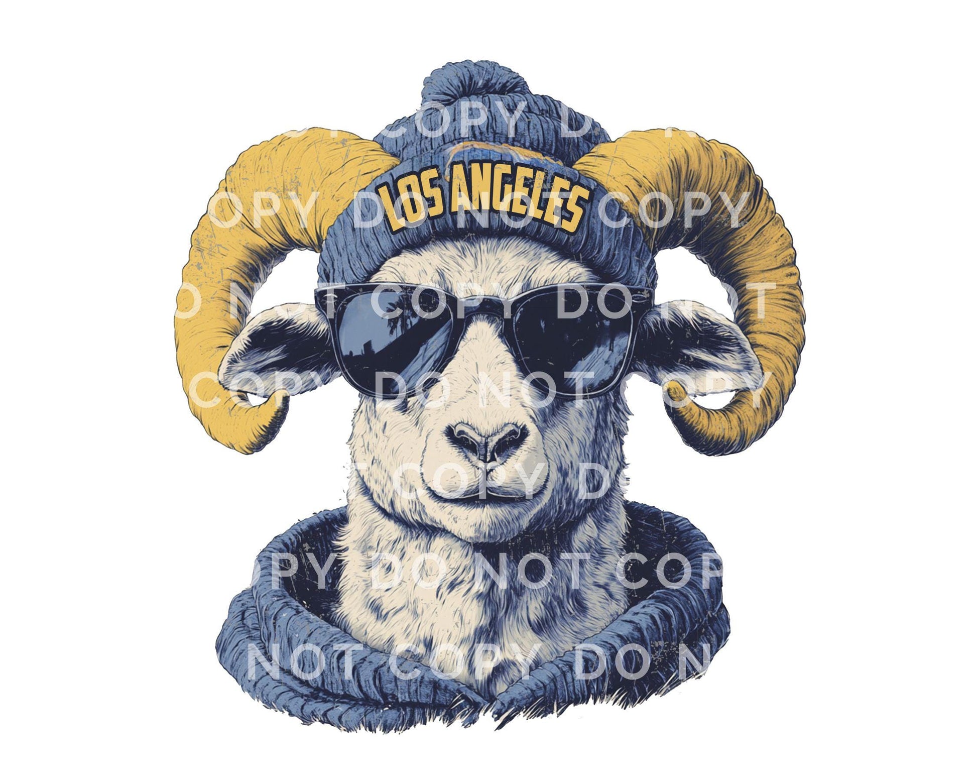 Los Angeles Football DTF Transfers, Ready to Press, T-shirt Transfers, Heat Transfer, Direct to Film, Sports Fan Apparel, Animal Mascot