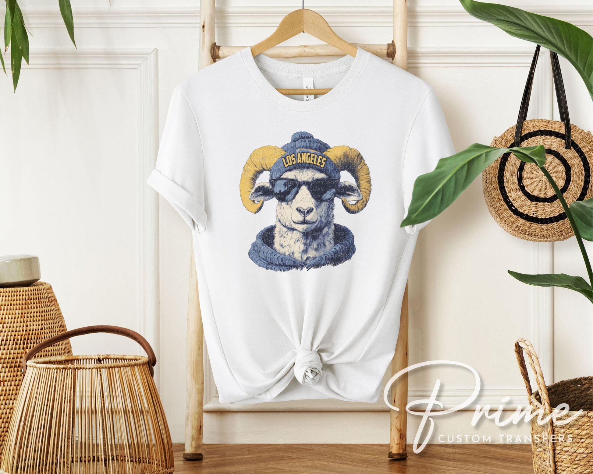 Los Angeles Football DTF Transfers, Ready to Press, T-shirt Transfers, Heat Transfer, Direct to Film, Sports Fan Apparel, Animal Mascot