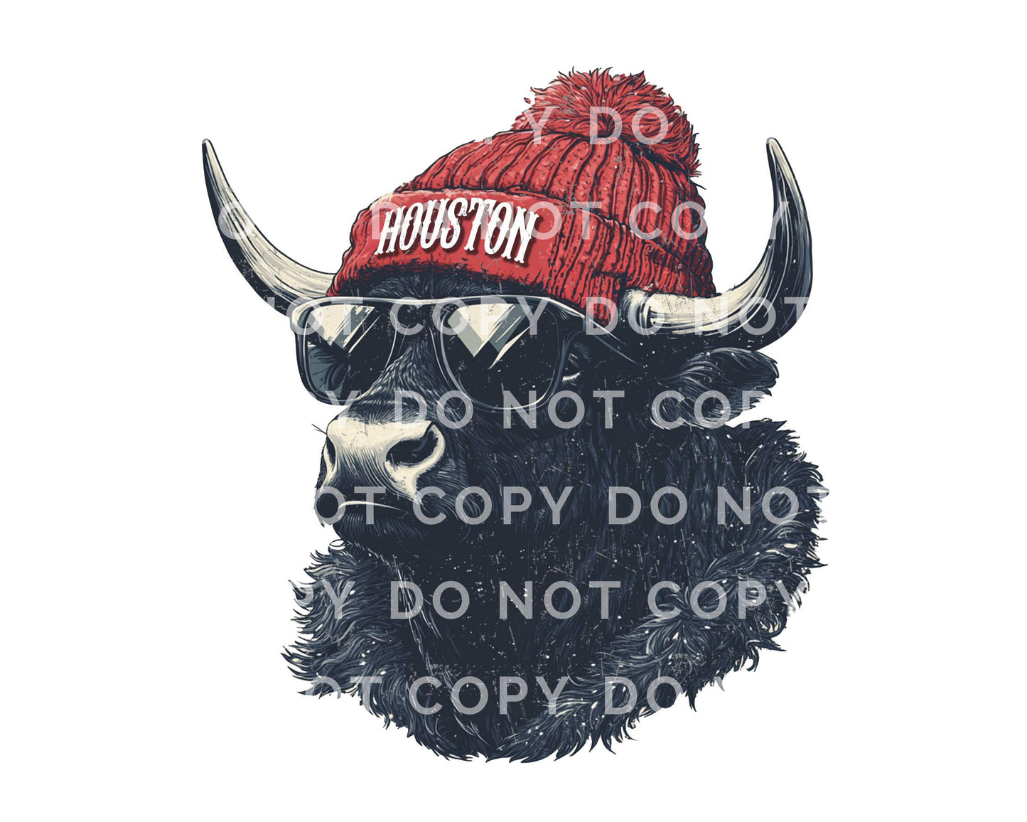 Houston Football DTF Transfer, Ready to Press, T-shirt Transfers, Heat Transfer, Direct to Film, Sports Fan Apparel, Game Day, Animal Mascot