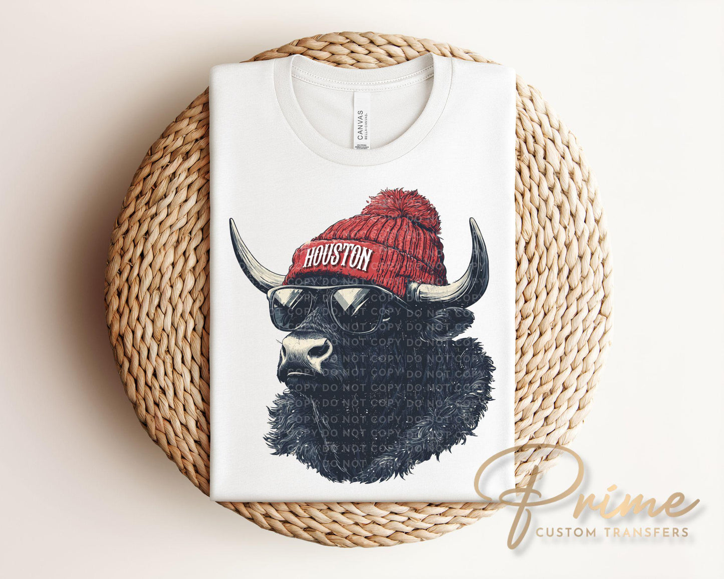 Houston Football DTF Transfer, Ready to Press, T-shirt Transfers, Heat Transfer, Direct to Film, Sports Fan Apparel, Game Day, Animal Mascot