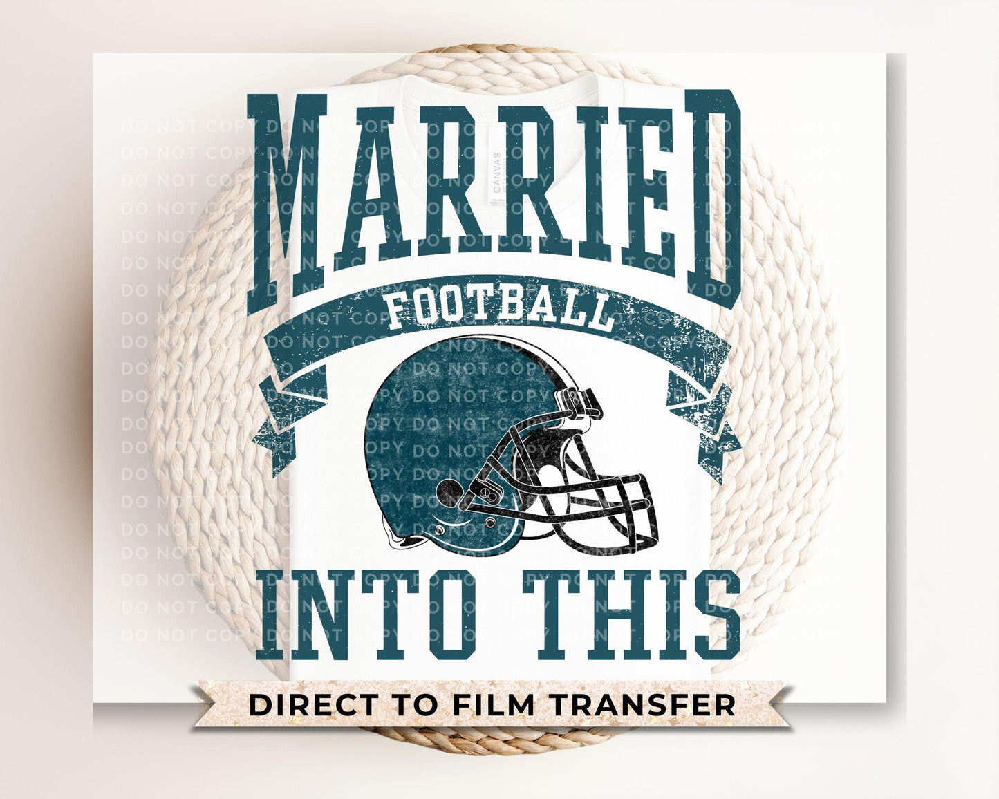 Philadelphia Football DTF Transfer, Ready to Press, T-shirt Transfer, Heat Transfer, Direct to Film, Husband and Wife, Married Into This