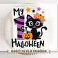 My First Halloween DTF Transfer, Ready to Press, T-shirt Transfer, Heat Transfer, Direct to Film, Baby Girl, Holiday, Fall, Autumn Black Cat