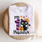 My First Halloween DTF Transfer, Ready to Press, T-shirt Transfer, Heat Transfer, Direct to Film, Baby Girl, Holiday, Fall, Autumn Black Cat