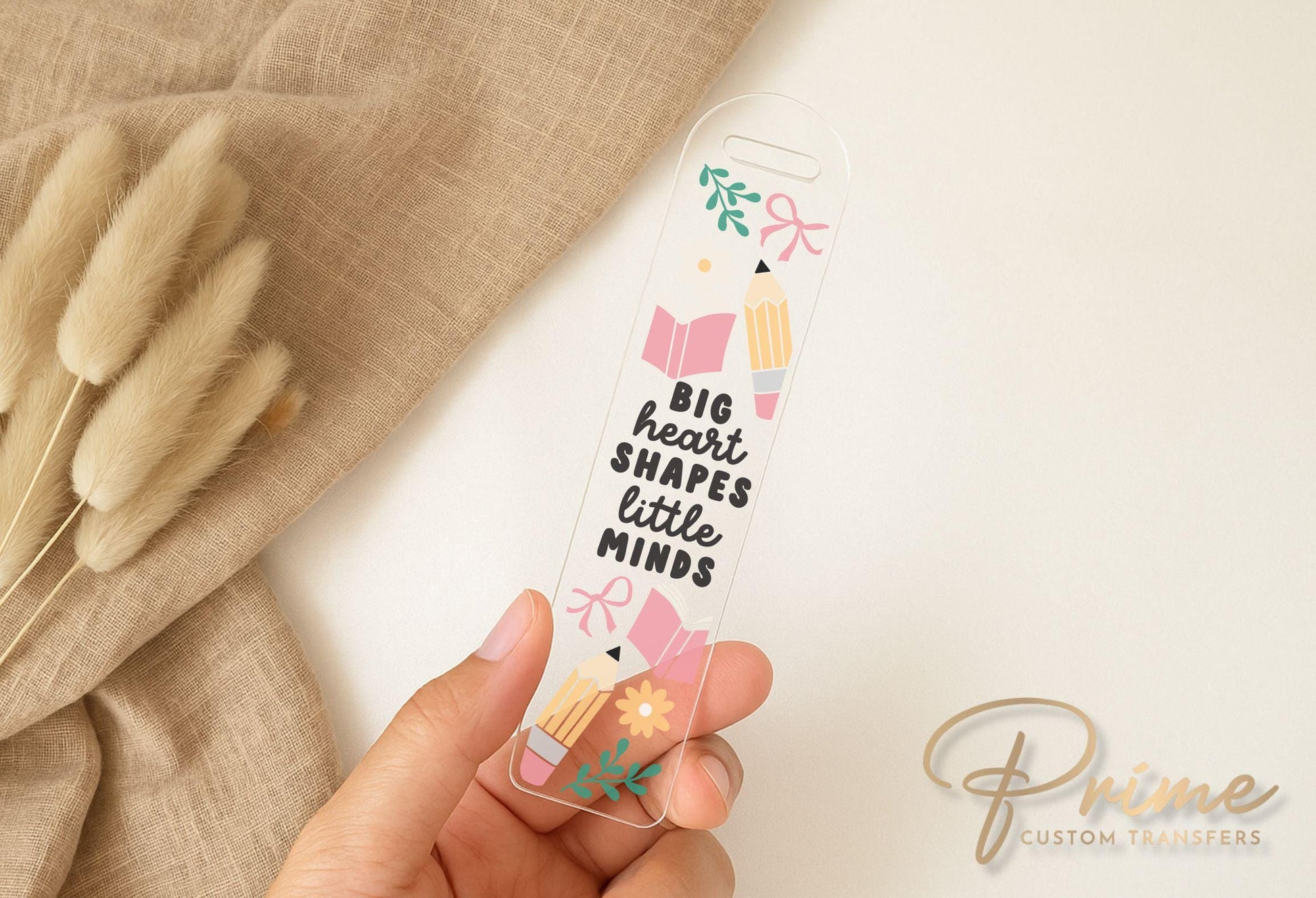 Teacher UV DTF Bookmark Sticker, Ready to Apply, No Heat, Permanent Adhesive, Waterproof, Teacher Appreciation Gift, Back to School