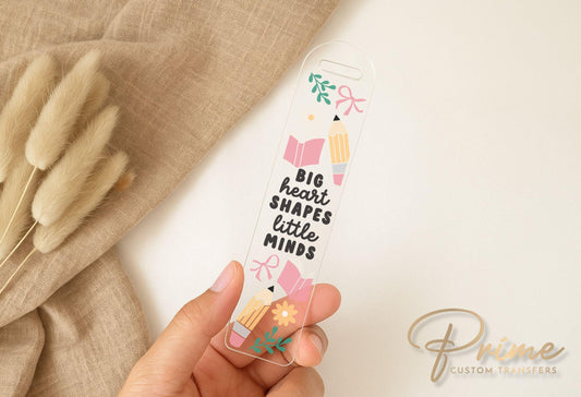 Teacher UV DTF Bookmark Sticker, Ready to Apply, No Heat, Permanent Adhesive, Waterproof, Teacher Appreciation Gift, Back to School