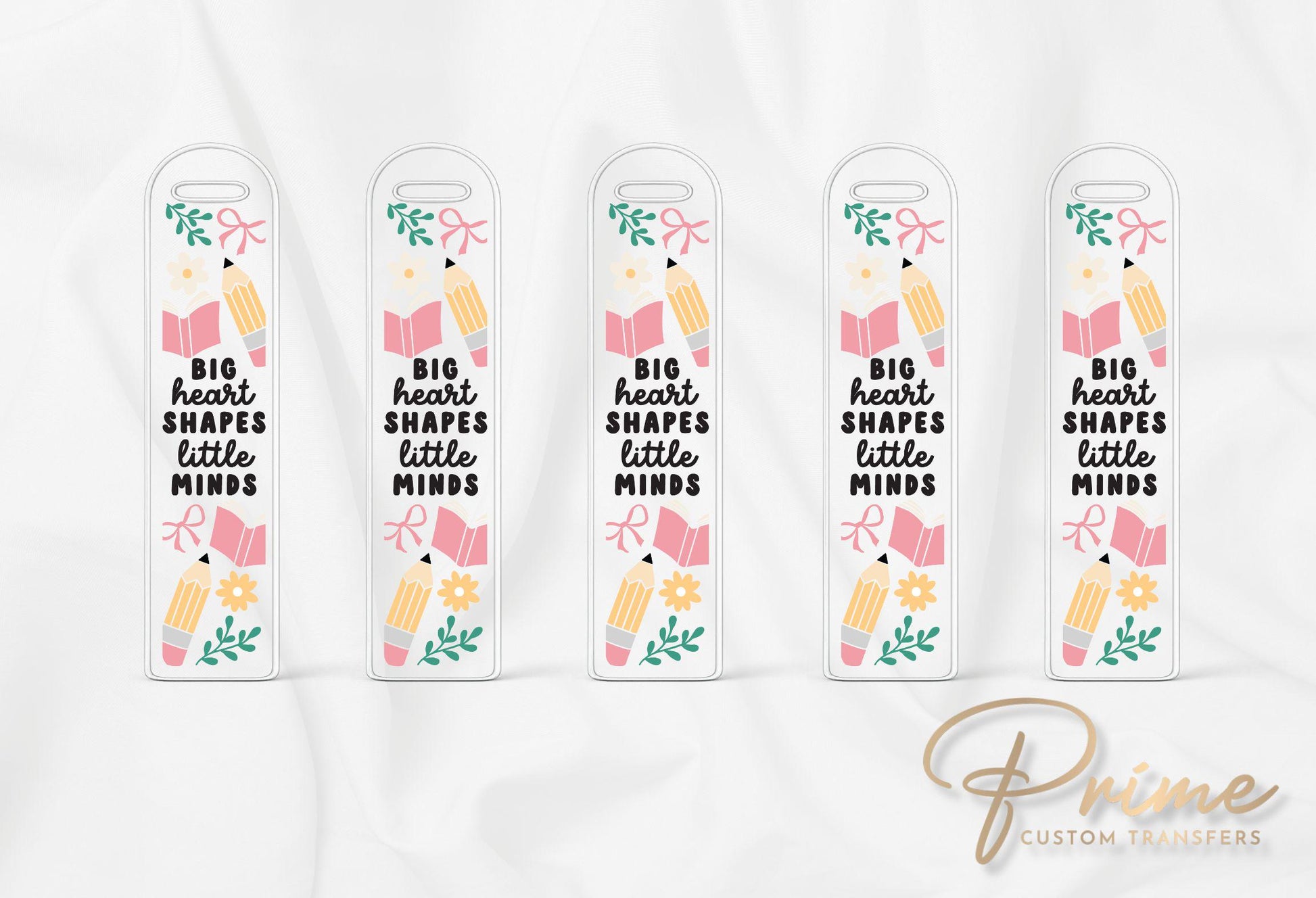 Teacher UV DTF Bookmark Sticker, Ready to Apply, No Heat, Permanent Adhesive, Waterproof, Teacher Appreciation Gift, Back to School