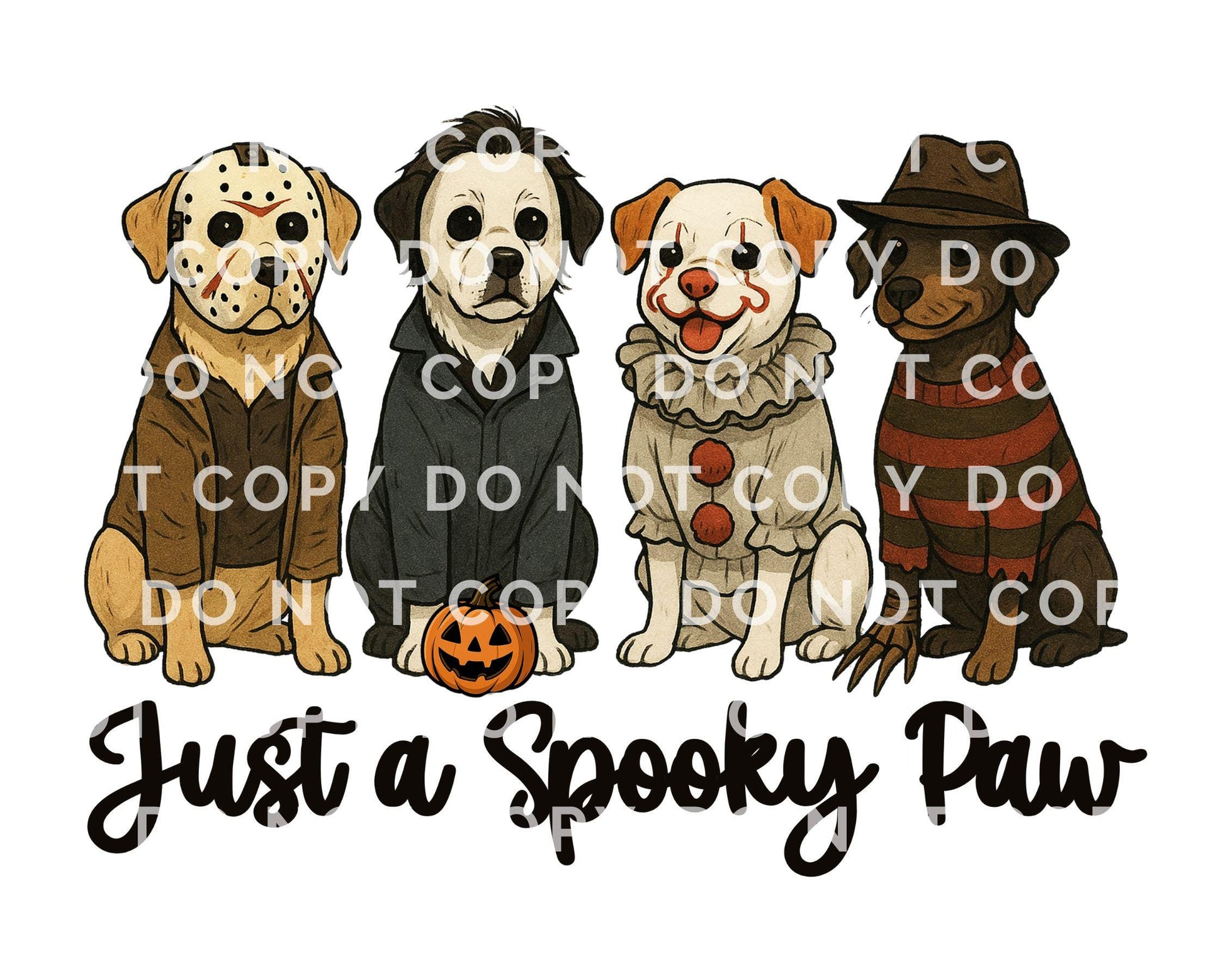 Halloween Dogs DTF Transfer, Ready to Press, T-shirt Transfer, Heat Transfer, Direct to Film, Ghost, Puppy, Pet Lover, Just a Spooky Paw