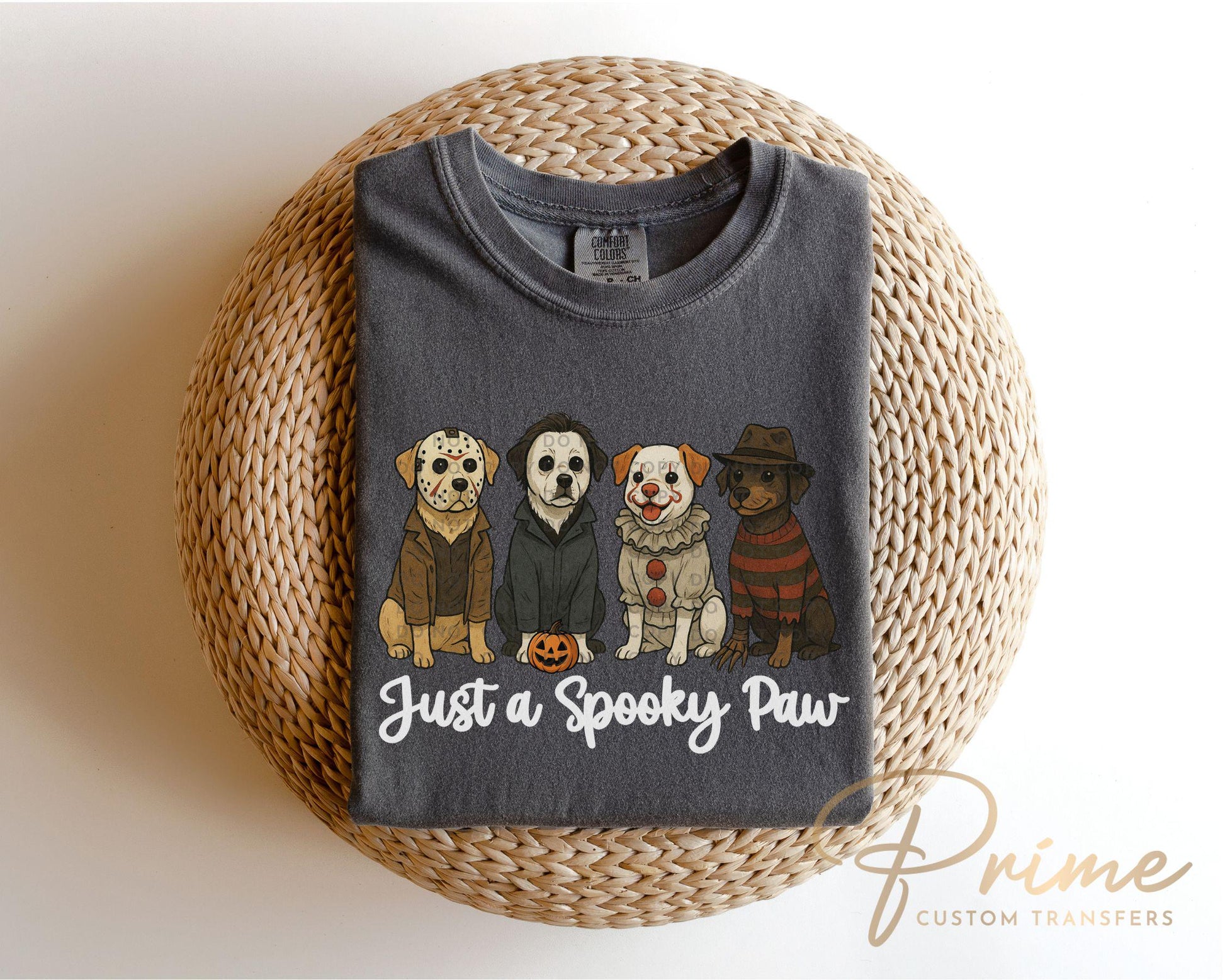 Halloween Dogs DTF Transfer, Ready to Press, T-shirt Transfer, Heat Transfer, Direct to Film, Ghost, Puppy, Pet Lover, Just a Spooky Paw