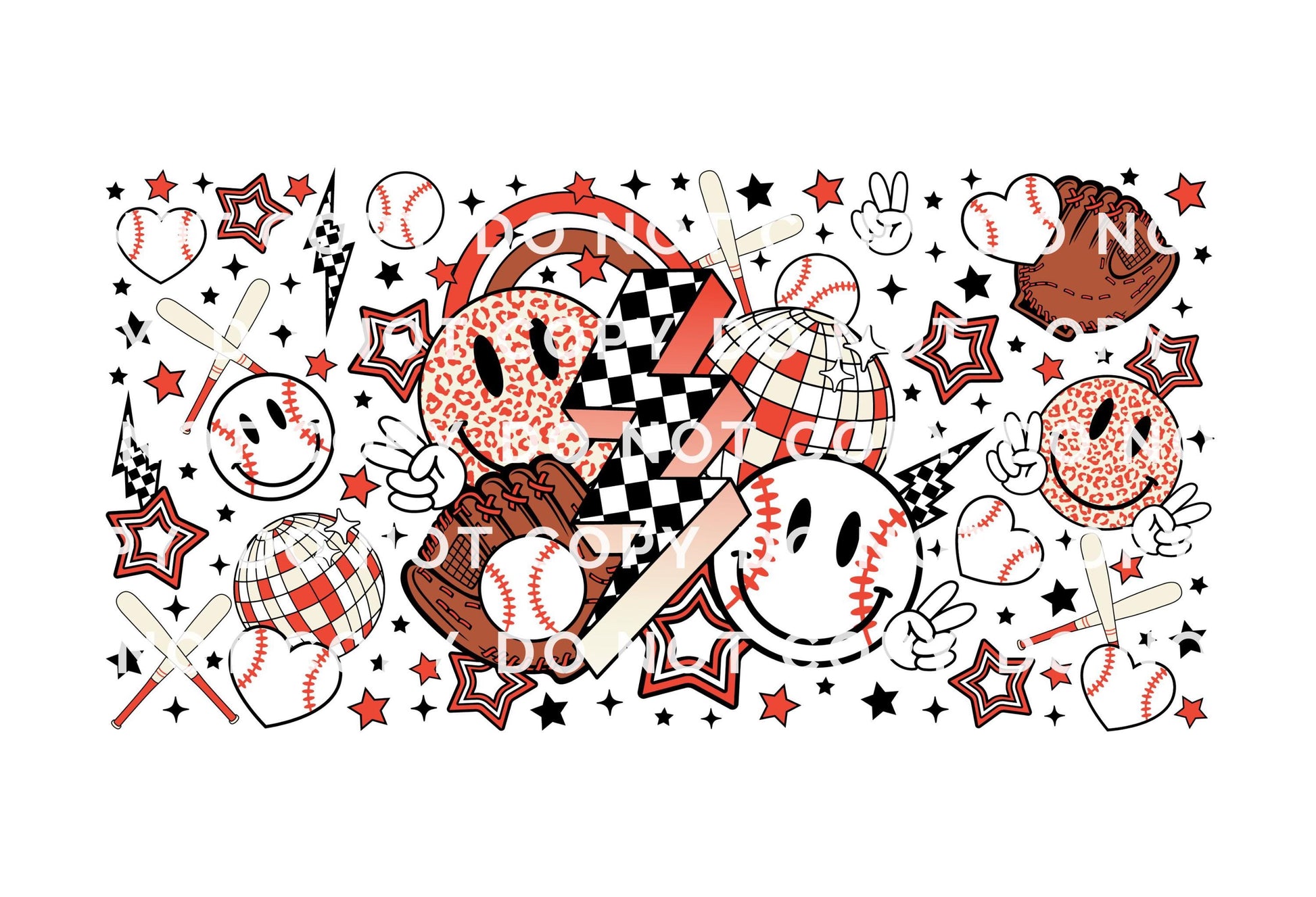 Baseball Collage UV DTF Glass Can Wrap for 16 oz Libbey Beer Can, Sticker, Permanent Adhesive Decal, No Heat, Waterproof, Fall, Sports Mom