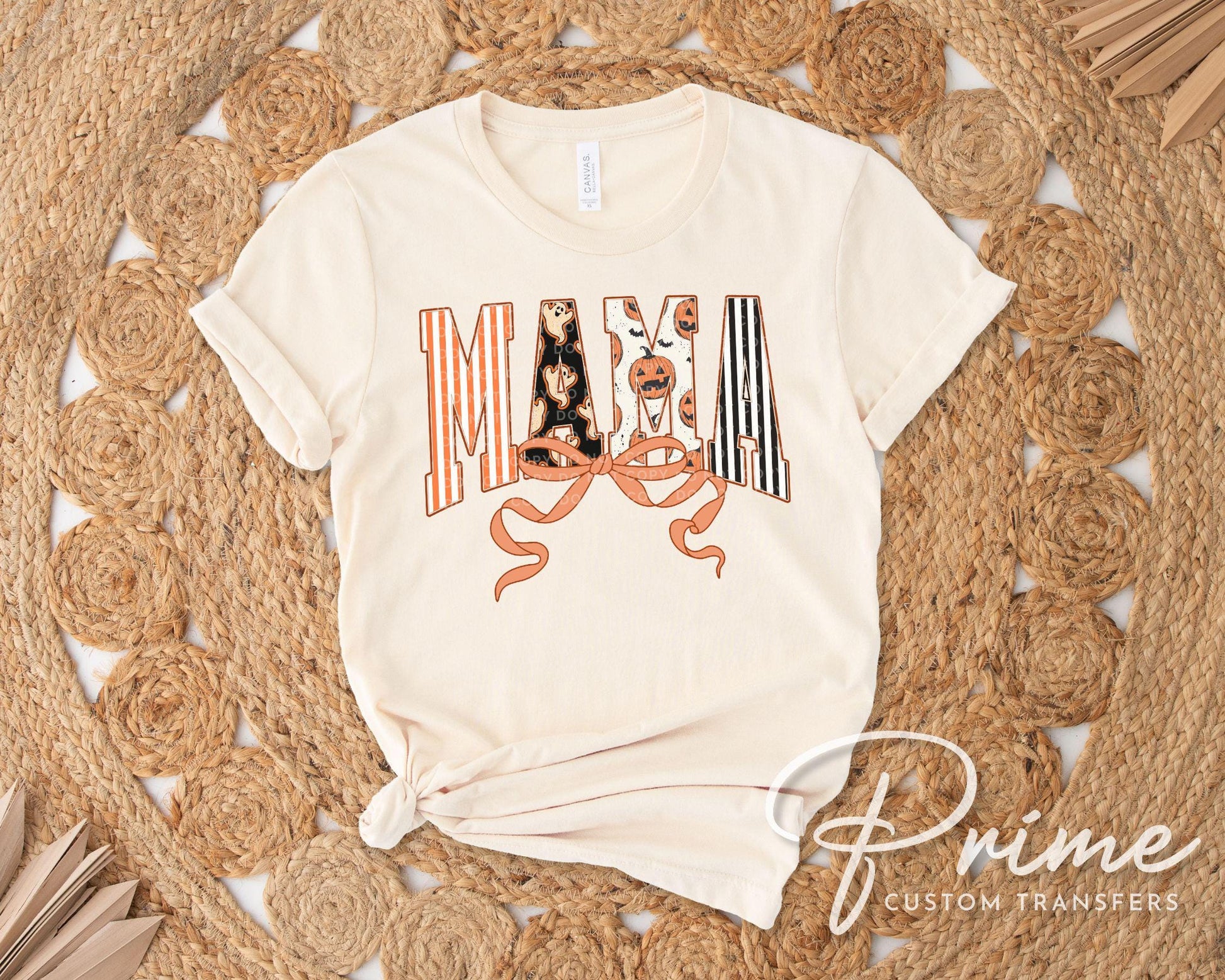 Coquette Halloween Mama DTF Transfer, Ready to Press, T-shirt Transfer, Heat Transfer, Direct to Film, Spooky Season, Fall Gift for Mom