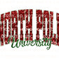 North Pole University Christmas DTF Transfer, Ready to Press, T-shirt Transfer, Heat Transfer, Faux Glitter, Matching Family Shirt, Holiday