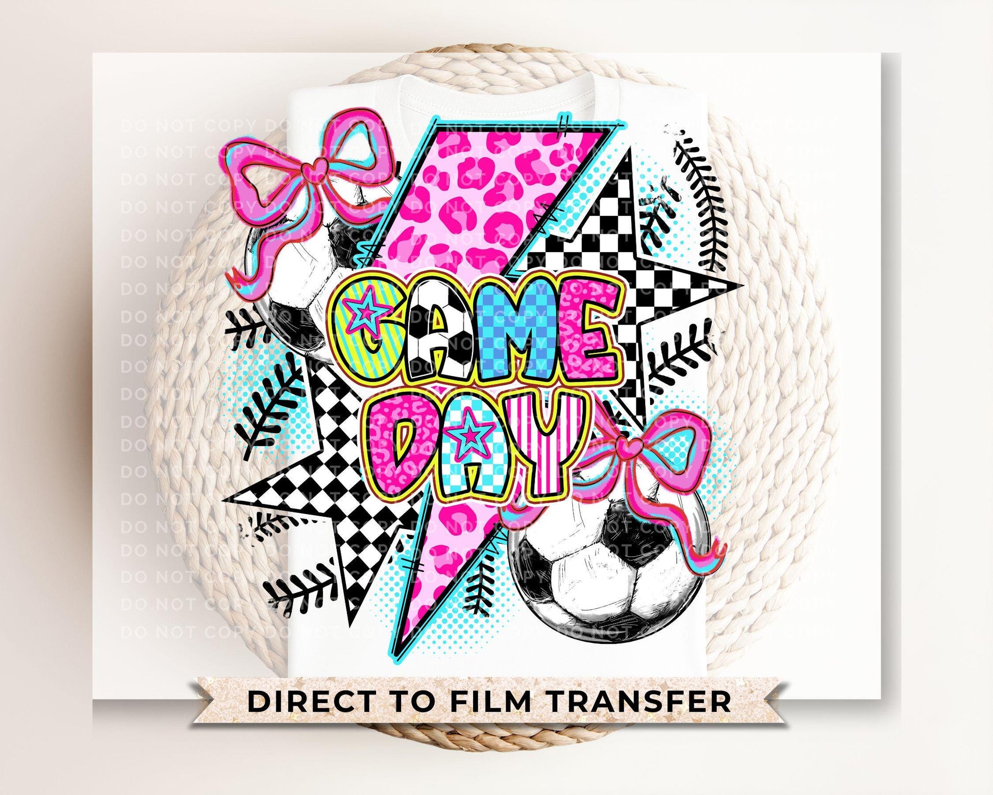 Soccer DTF Transfer, Ready to Press, T-shirt Transfer, Heat Transfer, Direct to Film, Cold Peel, Sports Mom, Girly, Game Day, Coquette