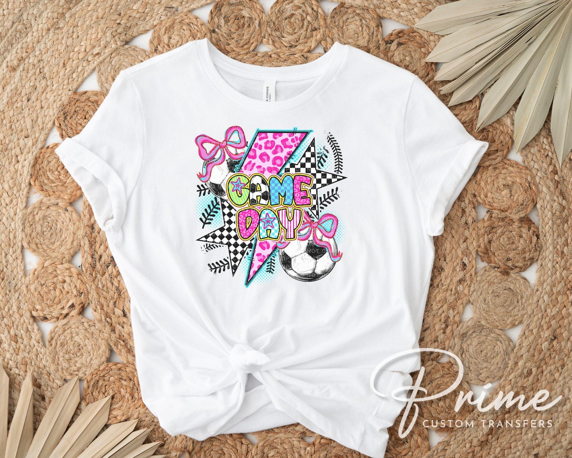 Soccer DTF Transfer, Ready to Press, T-shirt Transfer, Heat Transfer, Direct to Film, Cold Peel, Sports Mom, Girly, Game Day, Coquette