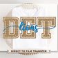 Detroit Football DTF Transfers, Ready to Press, T-shirt Transfer, Heat Transfer, Direct to Film, Sports Fan Apparel, Girly, FAUX Glitter