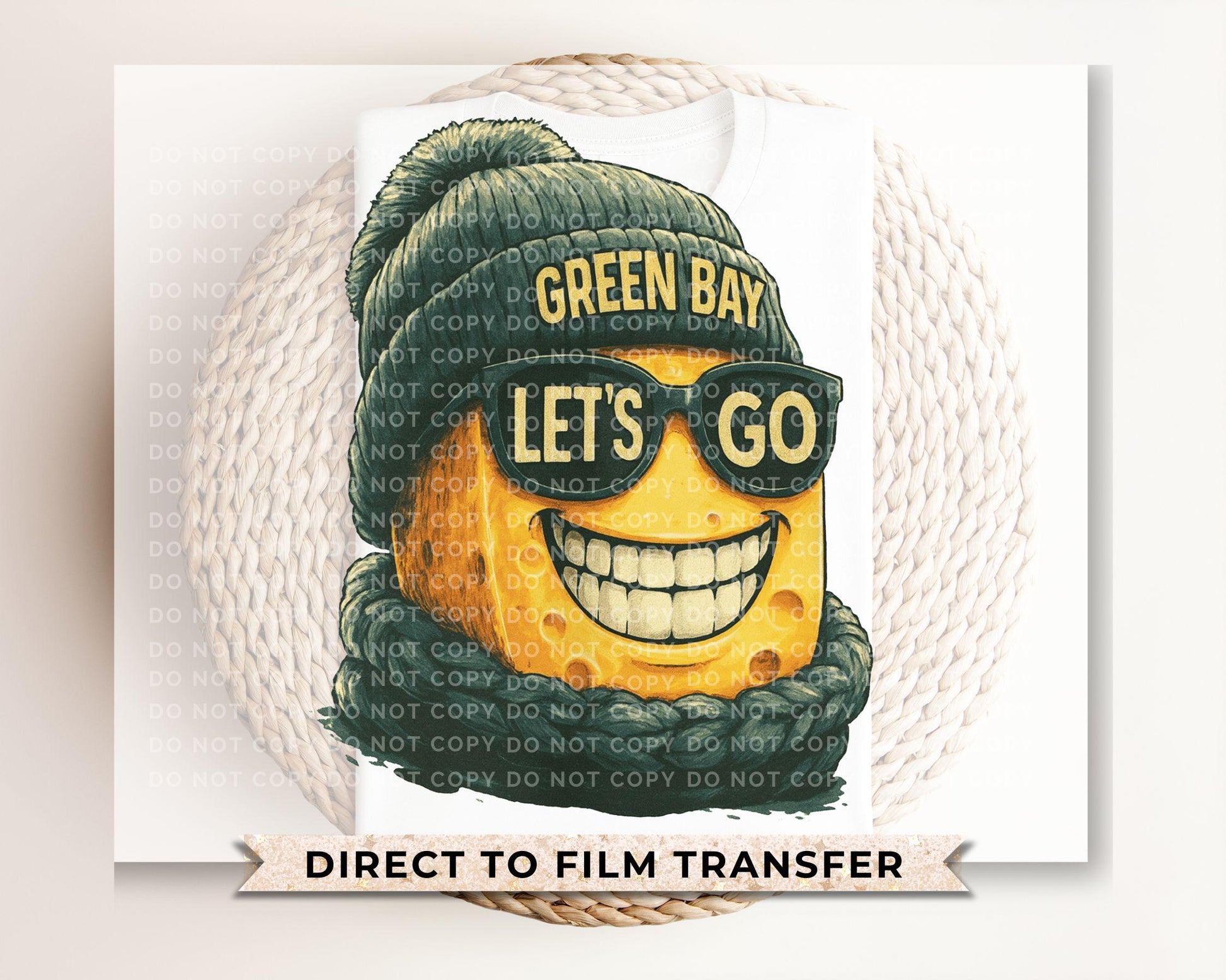 Green Bay Wisconsin Football DTF Transfer, Ready to Press, T-shirt Transfer, Heat Transfer, Direct to Film, Sports Team Apparel, Cheese