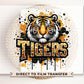 Tiger Mascot DTF Transfer, Ready to Press, T-shirt Transfer, Heat Transfer, Direct to Film, Sport Fan, Football, Baseball, Basketball