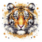 Tiger Mascot DTF Transfer, Ready to Press, T-shirt Transfer, Heat Transfer, Direct to Film, Football, Baseball, Basketball, FAUX Glitter