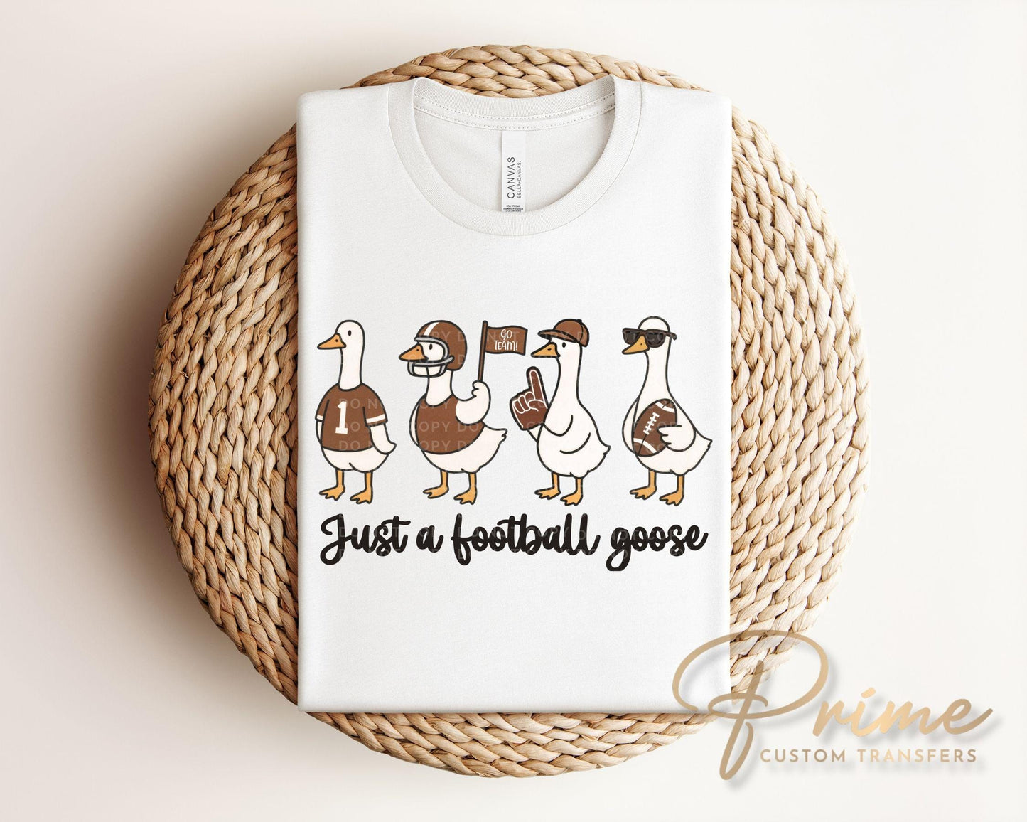 Football Silly Goose DTF Transfer, Ready to Press, Heat Transfer, Direct to Film, Sports Fan Apparel, Funny Game Day