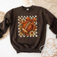 Fall Checkered Football DTF Transfer, Ready to Press, T-shirt Transfer, Heat Transfer, Direct to Film, Game Day Shirt, Touchdown, Coquette