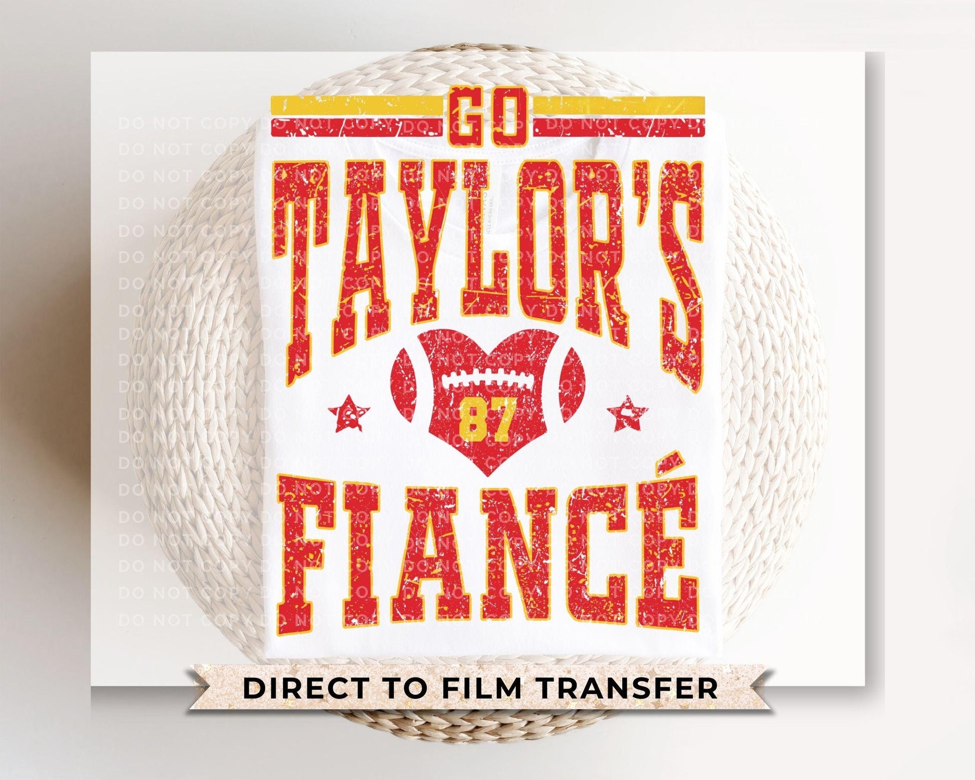 Go Taylor's Fiancé DTF Transfer, Ready to Press, T-shirt Transfer, Heat Transfer, Direct to Film, Football Shirt Decal, Game Day, Trendy