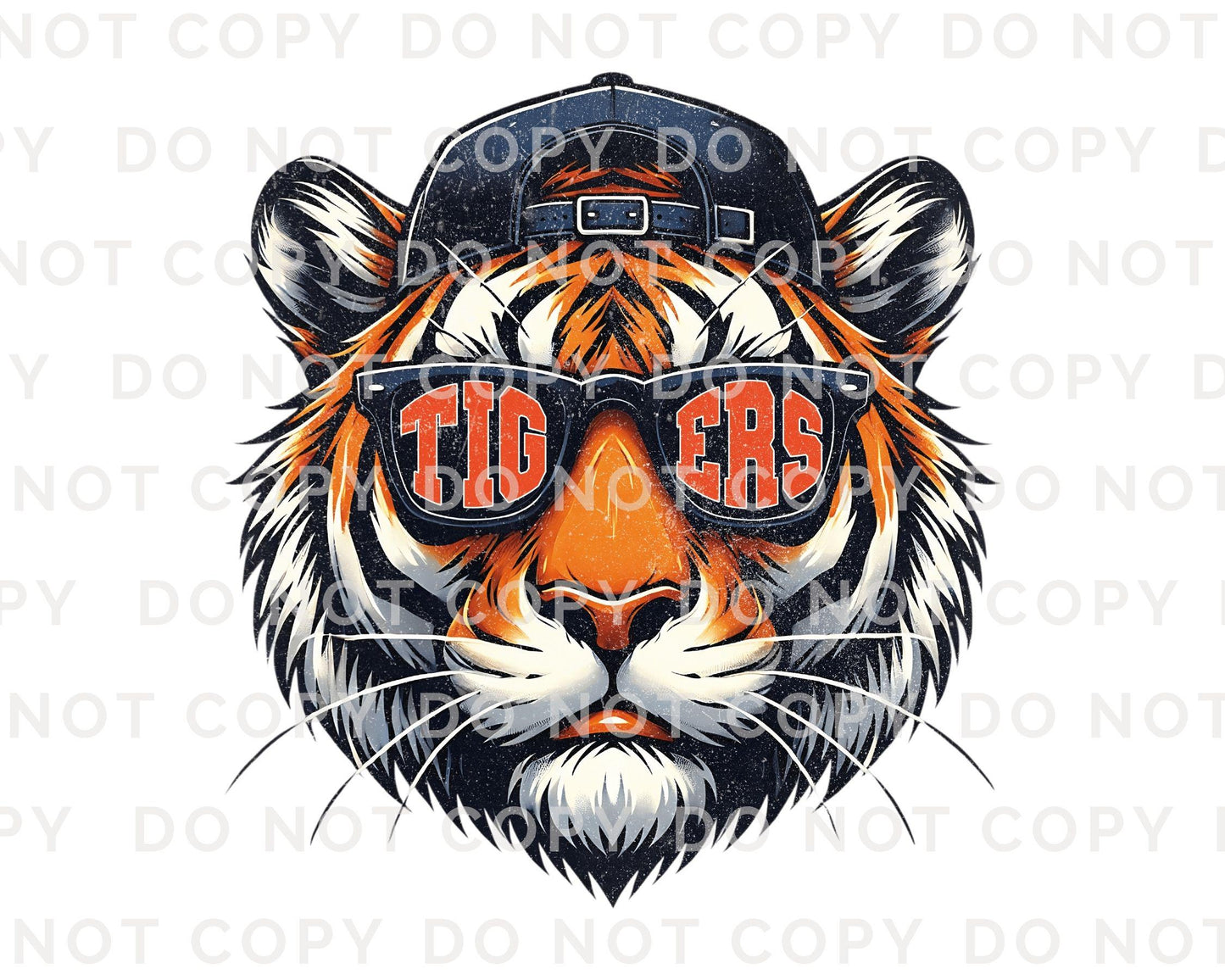 Tiger School Mascot DTF Transfer, Ready to Press, T-shirt Transfer, Heat Transfer, Direct to Film, Football, Baseball Lover