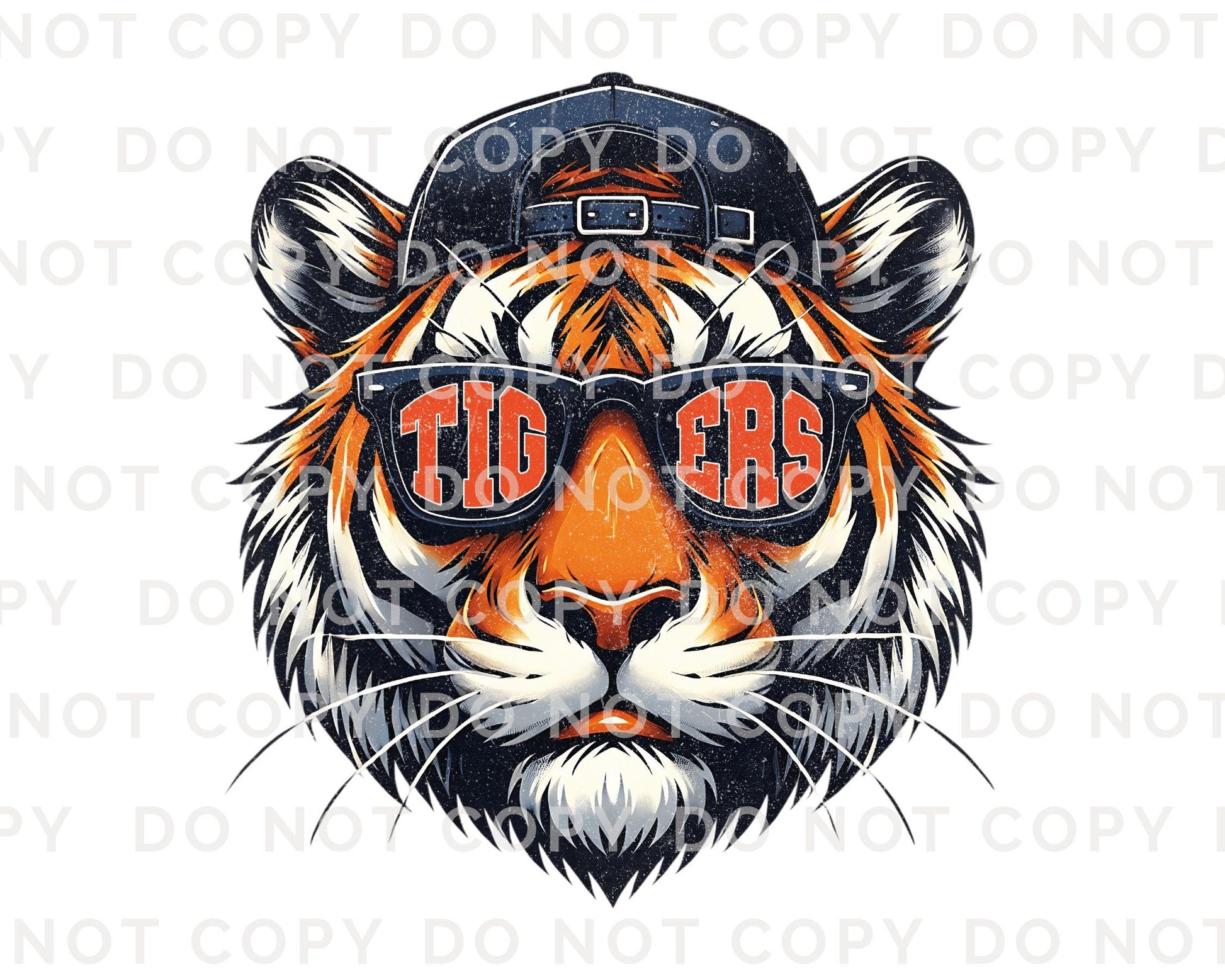 Tiger School Mascot DTF Transfer, Ready to Press, T-shirt Transfer, Heat Transfer, Direct to Film, Football, Baseball Lover