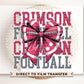 Alabama Coquette Football DTF Transfer, Ready to Press, Direct to Film