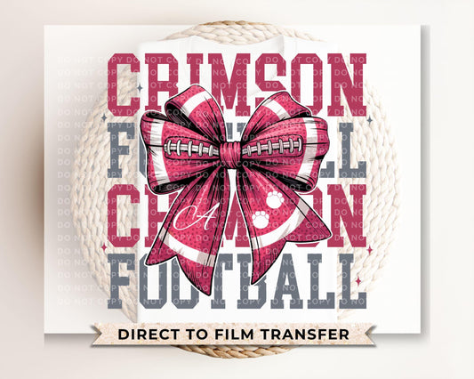 Alabama Coquette Football DTF Transfer, Ready to Press, Direct to Film