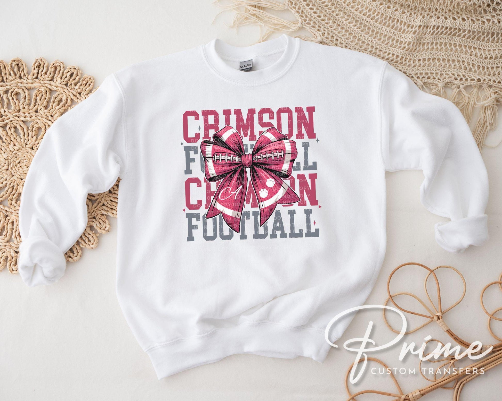 Alabama Coquette Football DTF Transfer, Ready to Press, Direct to Film