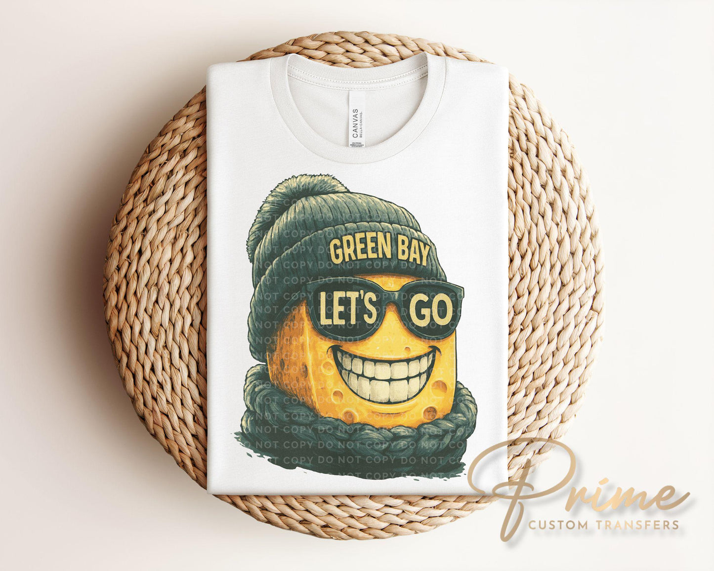 Green Bay Wisconsin Football DTF Transfer, Ready to Press, T-shirt Transfer, Heat Transfer, Direct to Film, Sports Team Apparel, Cheese