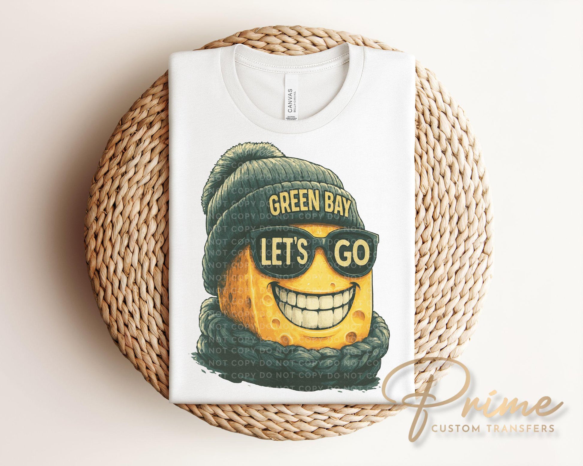 Green Bay Wisconsin Football DTF Transfer, Ready to Press, T-shirt Transfer, Heat Transfer, Direct to Film, Sports Team Apparel, Cheese