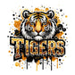 Tiger Mascot DTF Transfer, Ready to Press, T-shirt Transfer, Heat Transfer, Direct to Film, Sport Fan, Football, Baseball, Basketball
