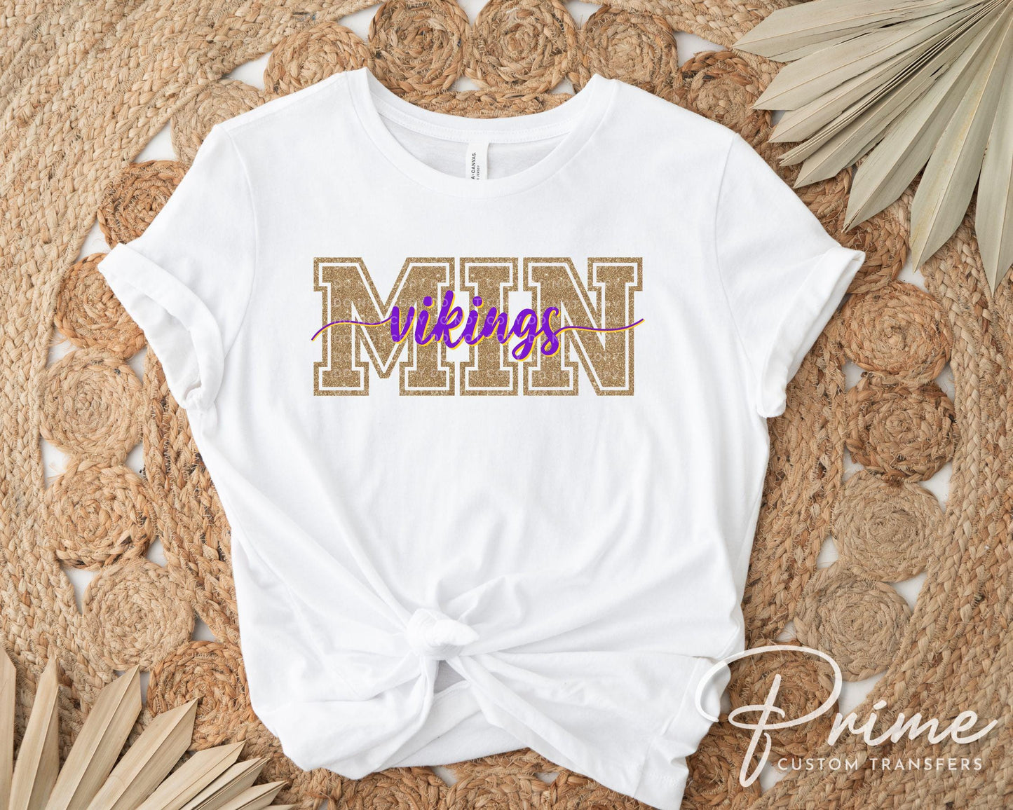 Minnesota Football DTF Transfer | FAUX Glitter Effect | Direct to Film
