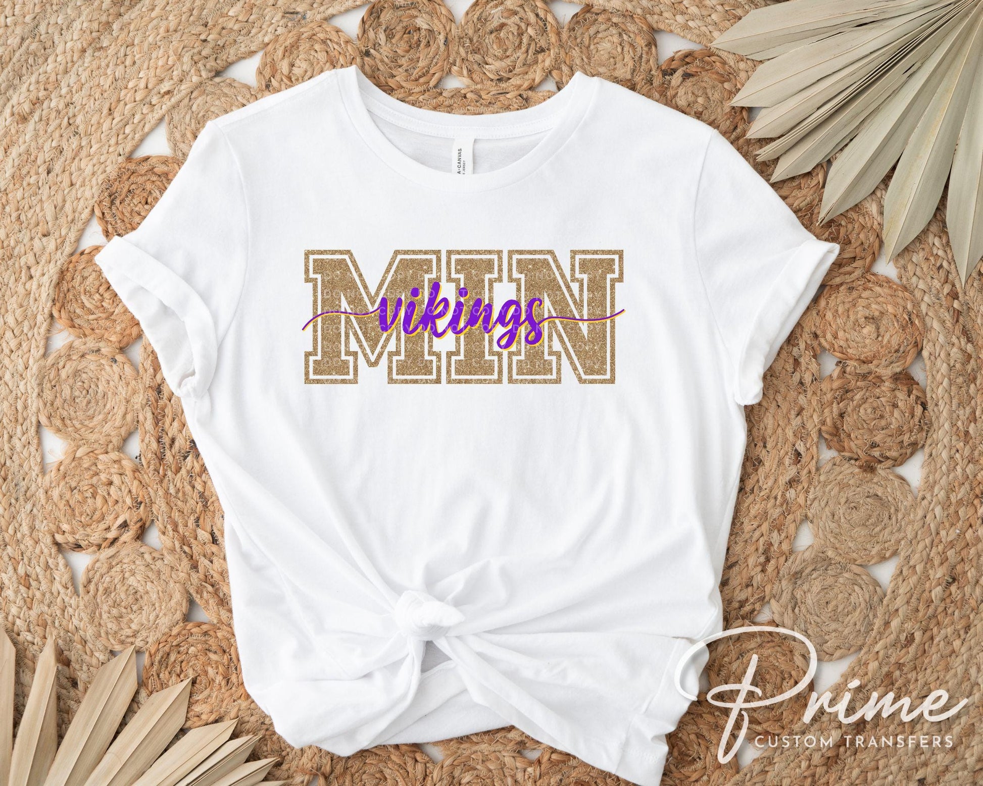 Minnesota Football DTF Transfer | FAUX Glitter Effect | Direct to Film