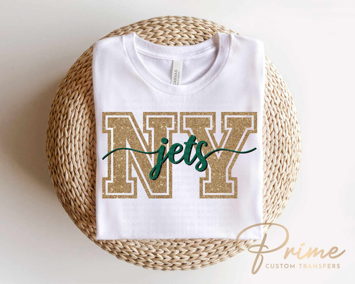 New York Football DTF Transfer | Direct to Film | Faux Glitter
