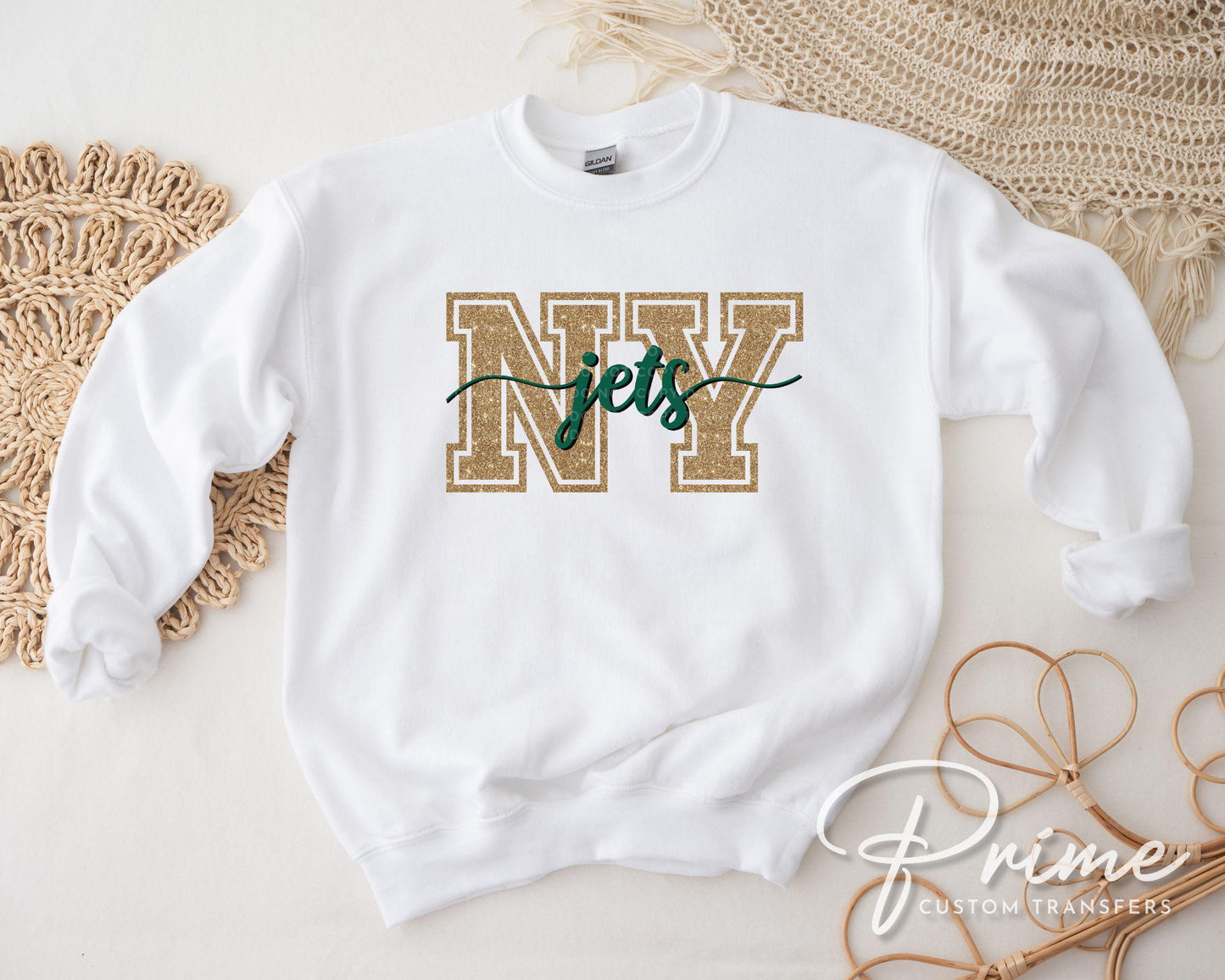 New York Football DTF Transfer | Direct to Film | Faux Glitter