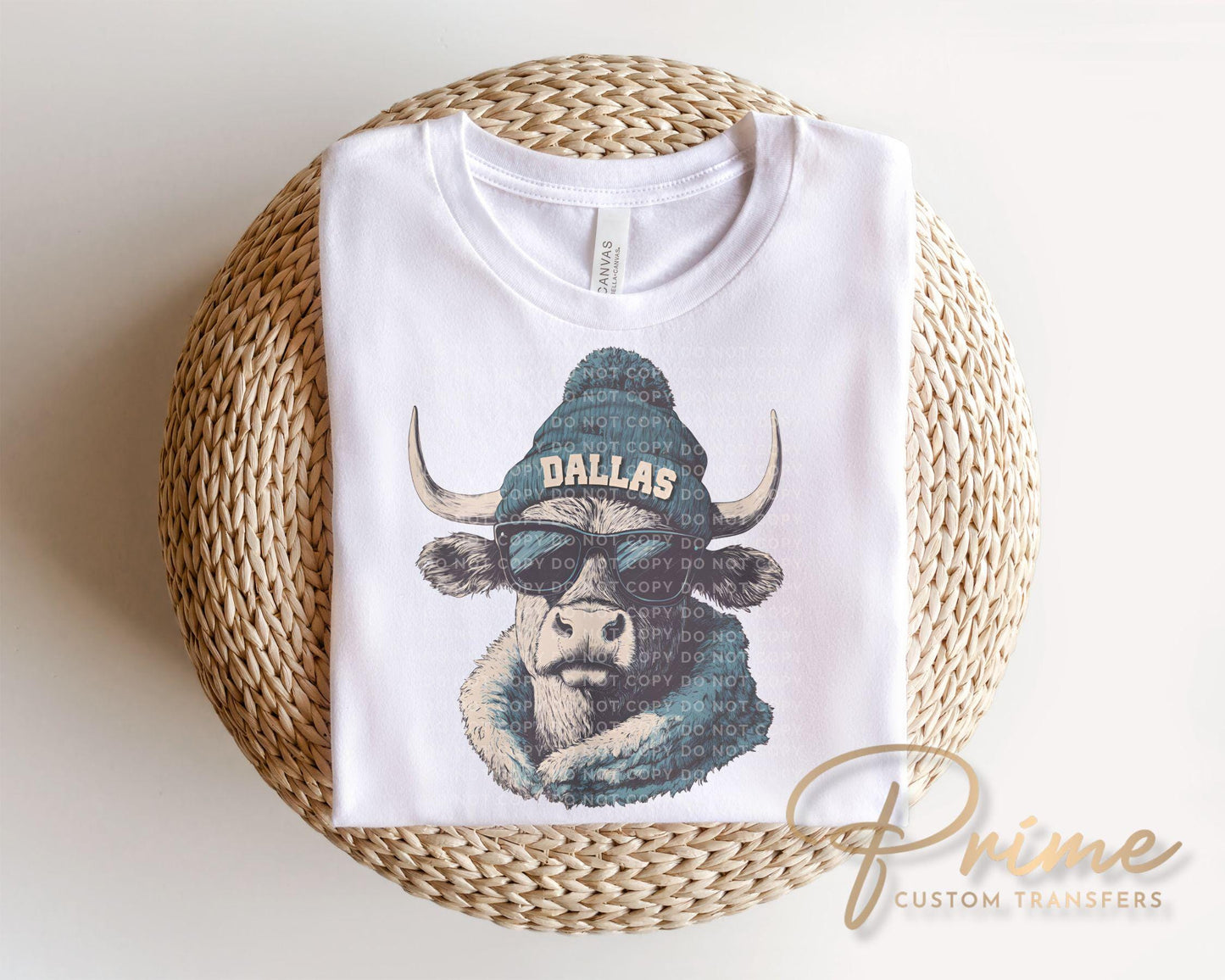 Dallas Football DTF Transfer, Ready to Press, T-shirt Transfer, Heat Transfer, Direct to Film, Sports Fan Apparel, Game Day, Football Mascot