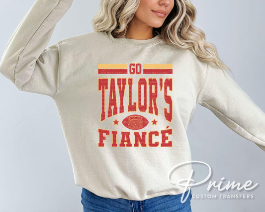 Go Taylor's Fiancé DTF Transfer, Ready to Press, T-shirt Transfer, Heat Transfer, Direct to Film, Football Shirt Decal, Game Day, Trendy